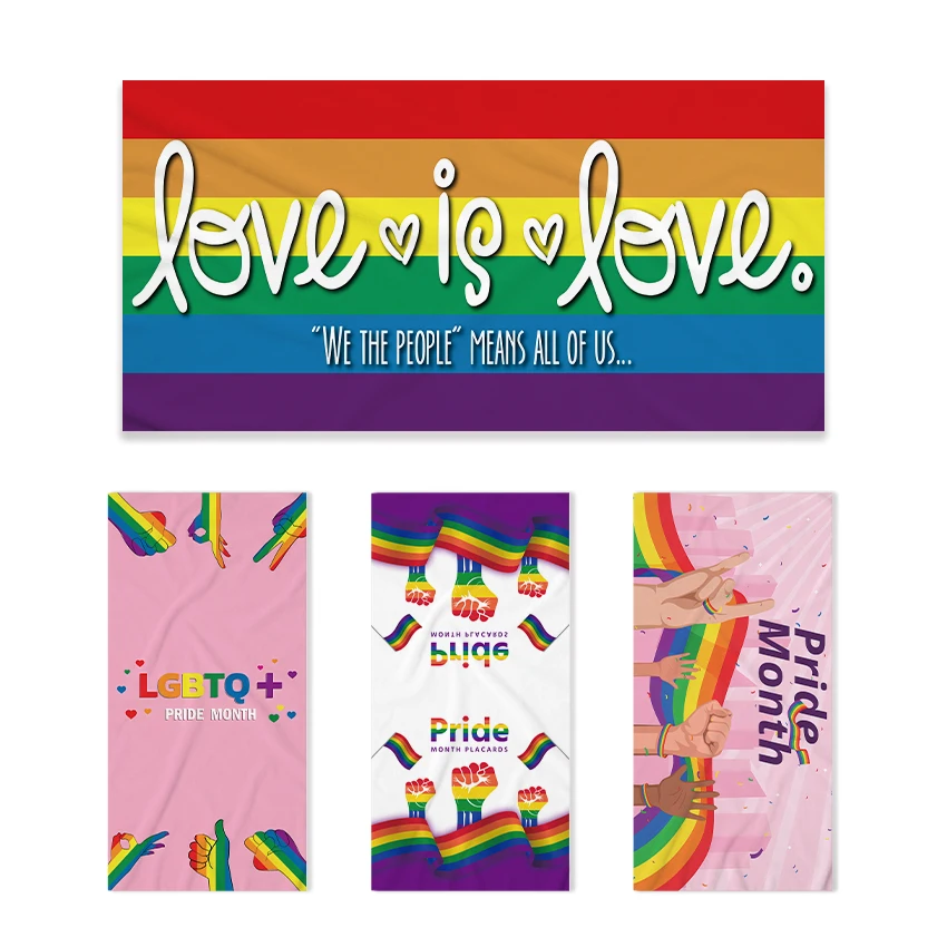 Toalla de playa con estampado LGBT de arcoíris, Toalla de baño de una pieza, 75x150cm, toallita de ducha para baño, decoración del hogar