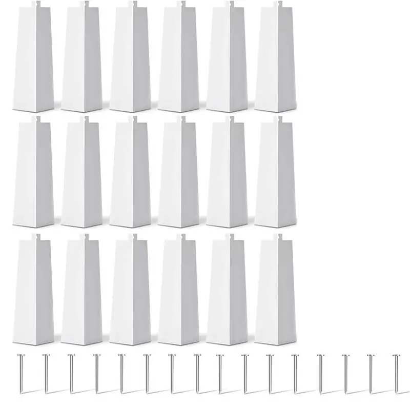 ABJT-Aluminum Siding Corners 8 Inch Exterior Siding Corner Caps Smooth Siding Aluminum Corners For Mobile Homes 16 Pieces