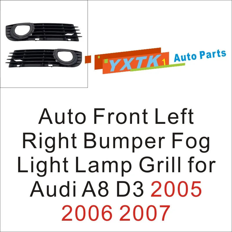 

Auto Front Left Right Bumper Fog Light Lamp Grill for Audi A8 D3 2005 2006 2007