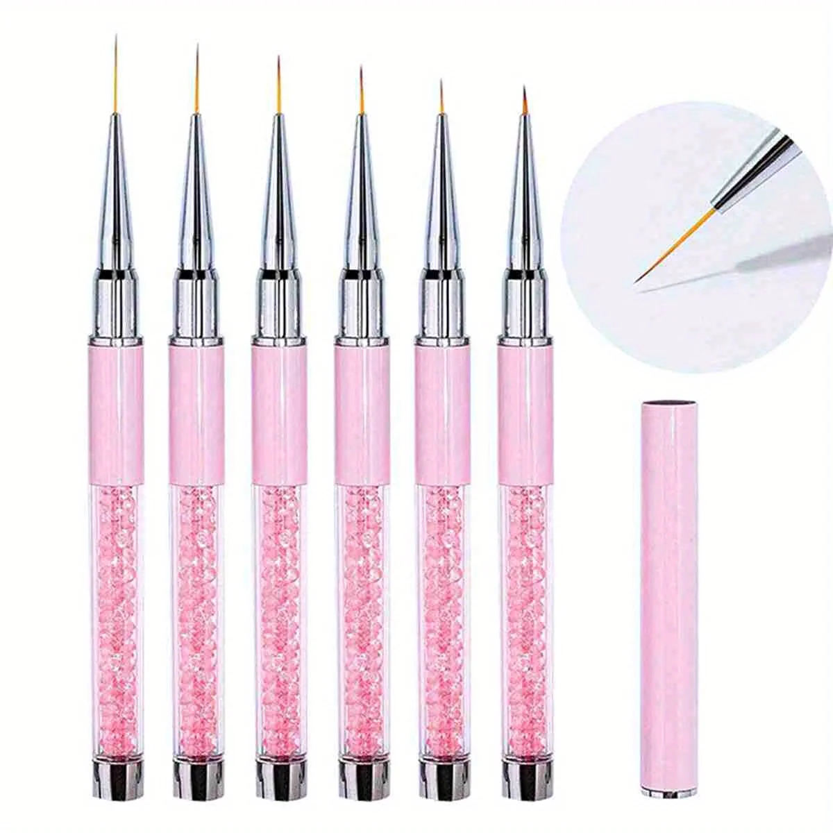 

Nail UV Gel Brush Painting Pen Manicure Set DIY Ultra-Thin Line Drawing Pen Acrylic French Stripe Manicure Liner Brush Tool