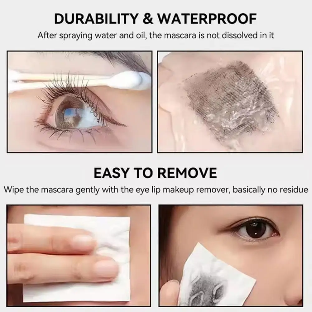 1 pçs fibra de seda fosco rímel maquiagem ultra-fino escova alonga cílios à prova dwaterproof água secagem rápida marrom preto curling rímel quente