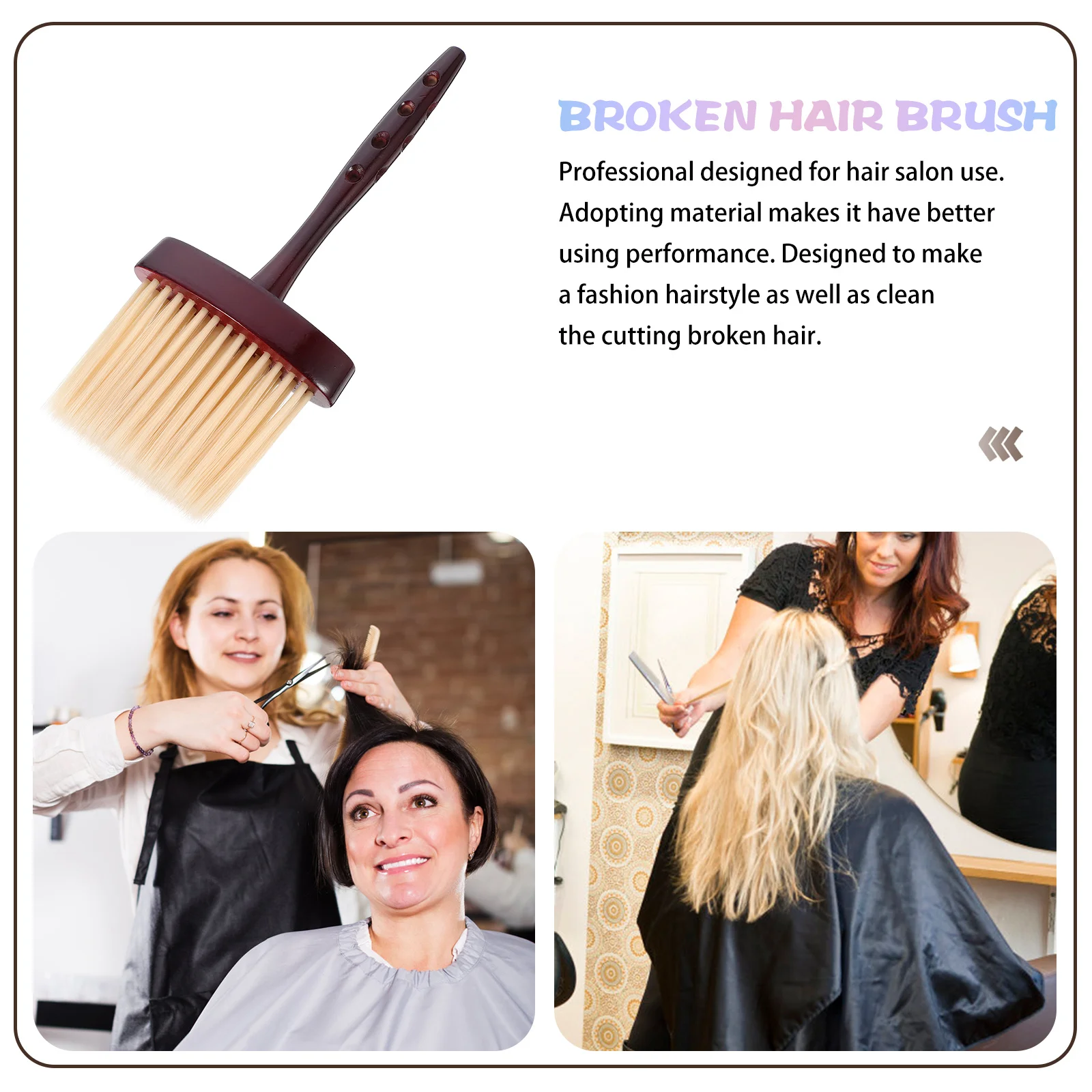 

Broken Hair Brush For Hair Salon, Neck Duster Barber Cleaning Tool, Lightweight Hairdressing Brush, Barber Supplies