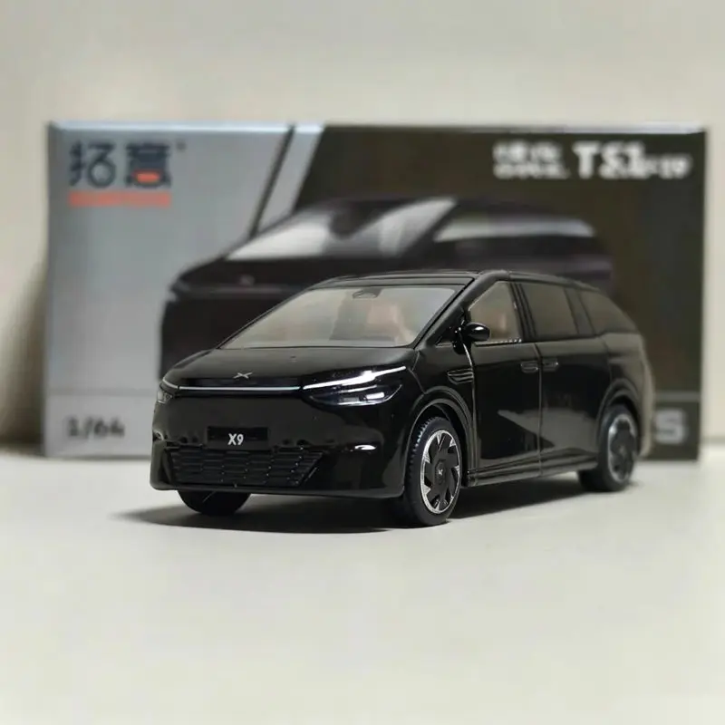 1:64 XPENG X9 MPV Luxuriöses Business-Fahrzeug aus Metallguss, Neues Energie-Fahrzeugmodell, Simulationsminiatur im Maßstab, Geschenk