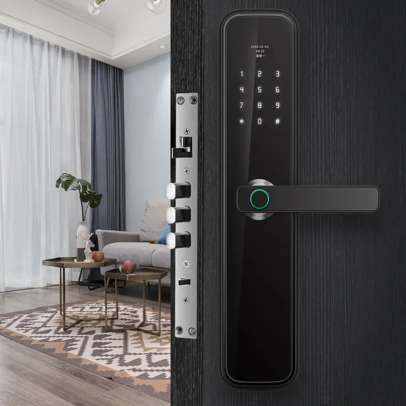 Factory wholesale home/hotle/office anti-theft fingerprint zigbee wifi smart door lock Tuya