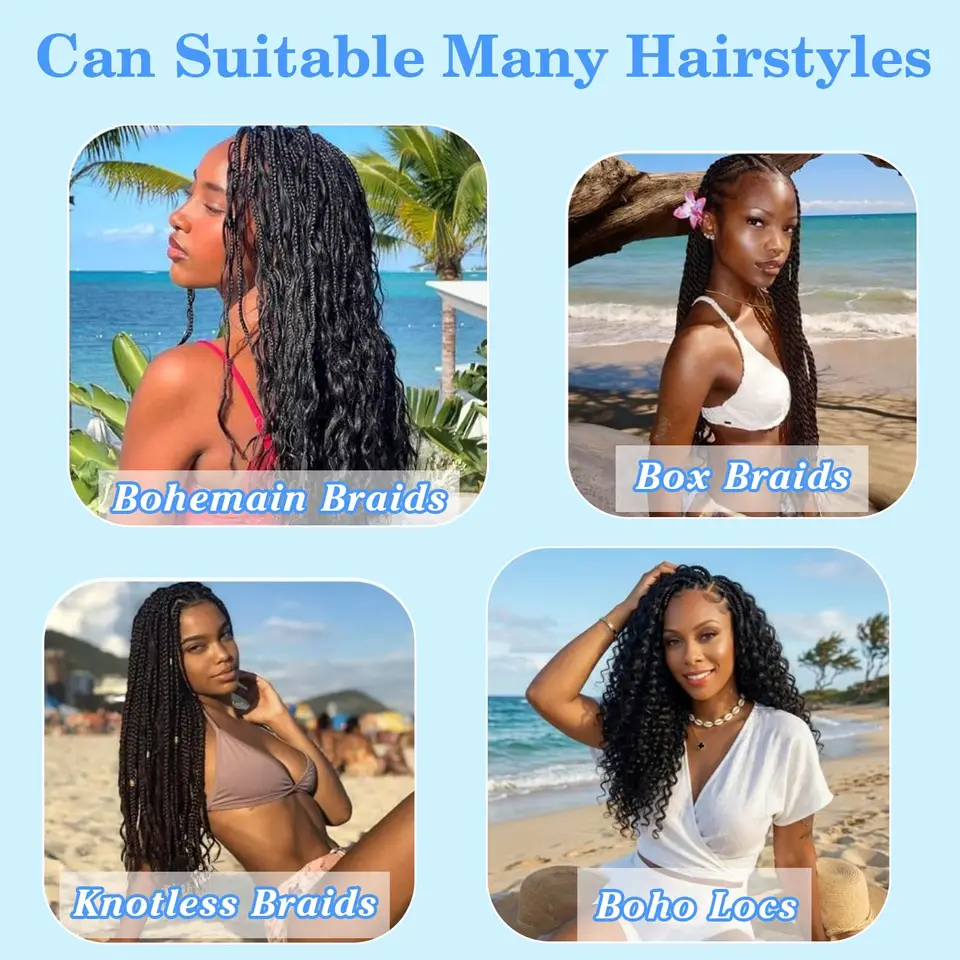 Cabello humano natural rizado estilo burmese para trenzas boho, sin procesar, sin weft, de 10 a 30 pulgadas, color 1B negro, rizos espirales, decolorable, sin enredos, para peinados bohemios 6