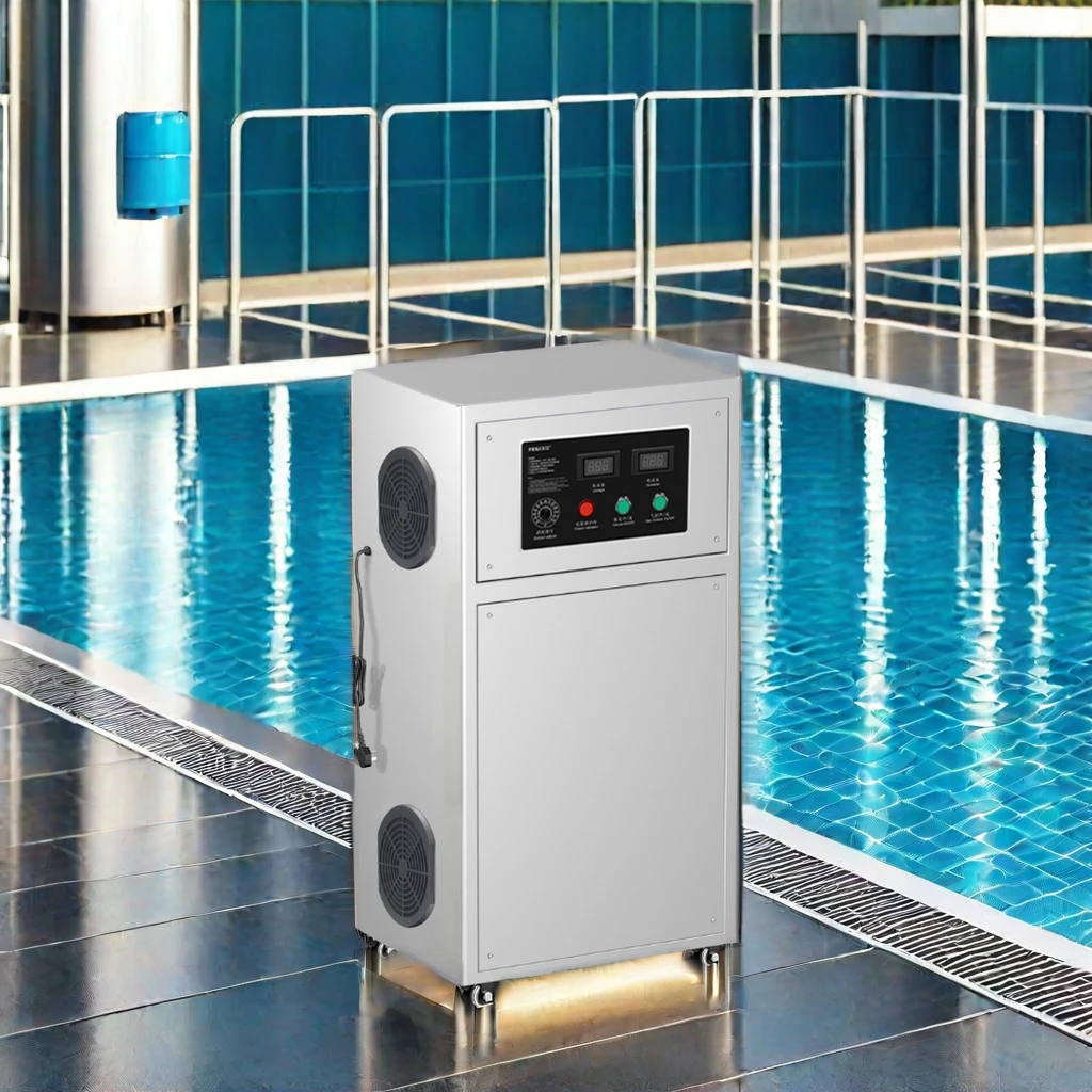 50g Mobile Water-Cooled Ozone Generator for Rapid Removal of Bacteria Purification of Swimming Pool Water Quality Used Condition