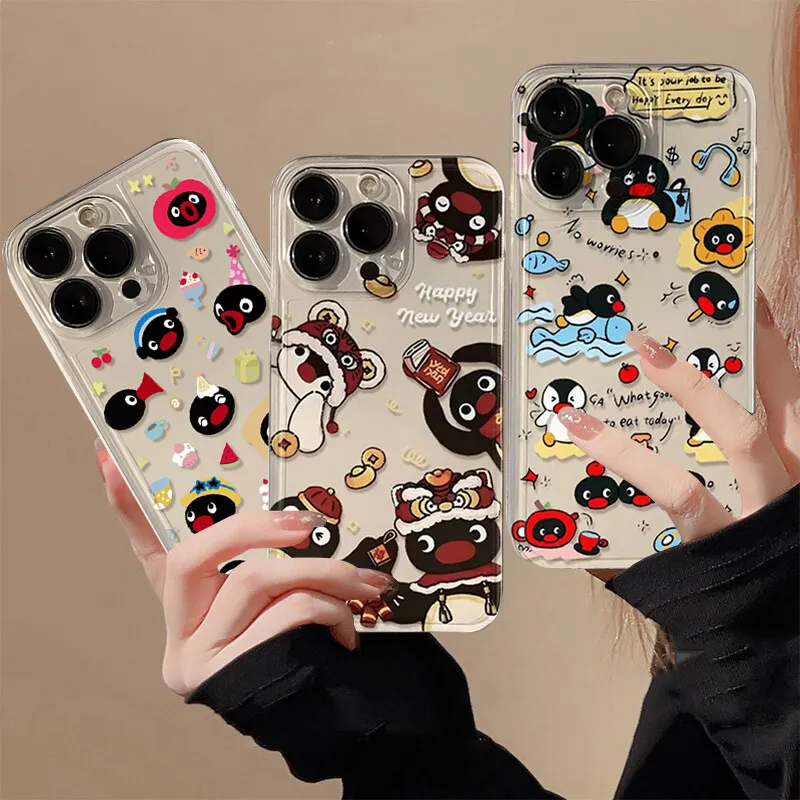 حافظة لهاتف آيفون 16e 16 15 14 13 12 11 17 Pro Max XR XS Max 14 15 16 Plus غطاء شفاف ناعم صغير