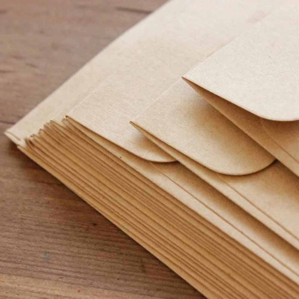 

Simplicity Vintage Invitation Kraft Paper Stationary Black Red Gift Card Envelope Letter Supplies Envelopes Paper Envelopes