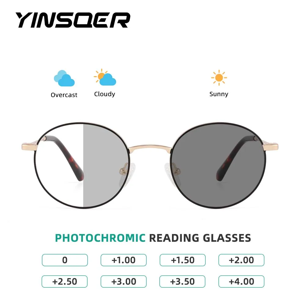 

Photochromic Round Glasses for Sight for Men Women's Image Glasses Prescription Eyepieces for Reading Frame Eyeglasses for Men 2