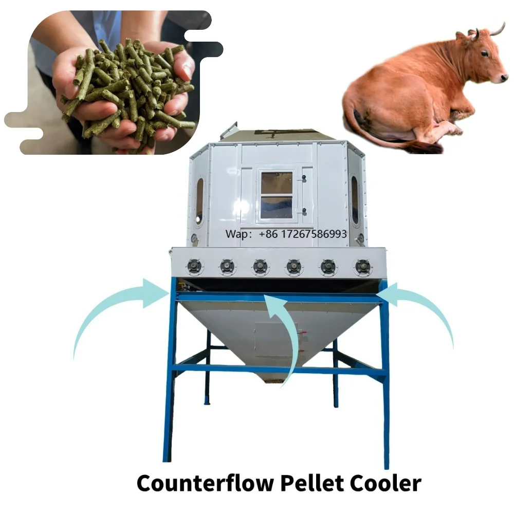 High Efficiency Complete Line Counterflow Cooler for Pig Feed New Condition Livestock Pellet Cooling Machine