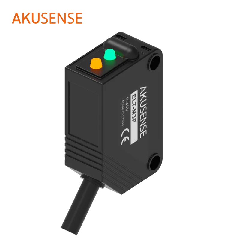 

AKUSENSE Long Distance Type ELT-M3N Photoelectric Sensor Square Shape Diffusive Reflection Ip67 Waterproof L aser Sensor
