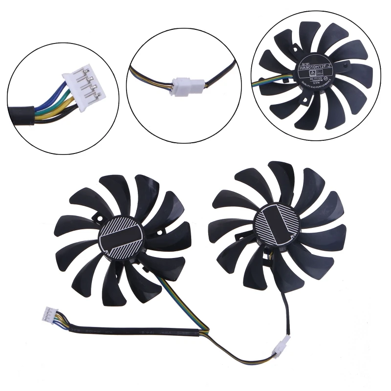 2Pcs 85MM HA9010H12F-Z 4Pin Cooler Fan Replacement For Inno-3D GTX1060 OC 6G GTX960 P106-100 P106 GTX-1060 GTX960 Cards