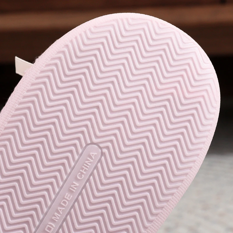 النساء النعال الخريف والشتاء أفخم نعال من القطن النساء الدافئة داخلي لطيف فتاة القوس الوردي النعال أحذية الشتاء جديد #6