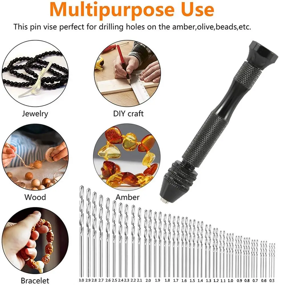 

49 шт., практичная портативная ручная модель, форма для рукоделия, сверление, инструмент «сделай сам», спиральное сверло