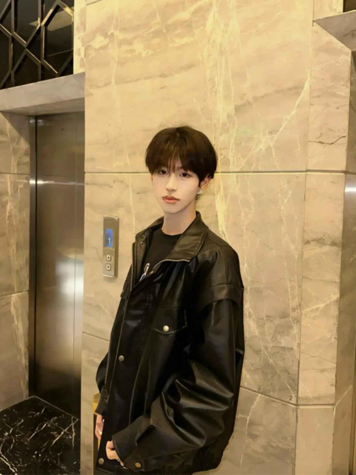 Cleanfit Men's Black Leather Jacket Loose Fit American Retro Motorcycle Clothes Spring Autumn Style High Quality PU Leather Coat