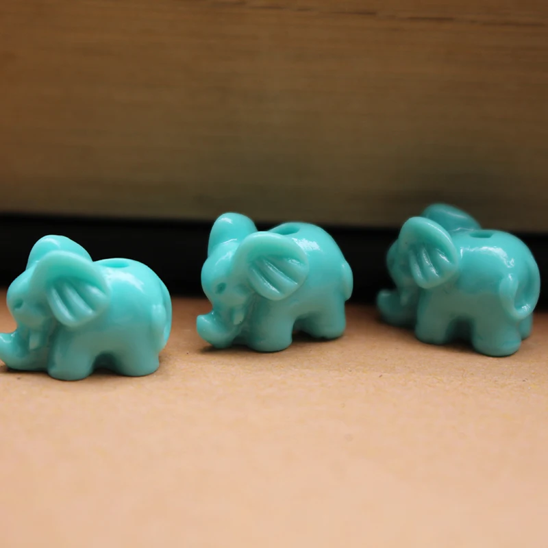 10Pcs  Artificial Coral beads Lovely Elephant Cute Animal Bead Mix Pink for Bracelet Earring Necklace Jewelry Making DIY Bijoux