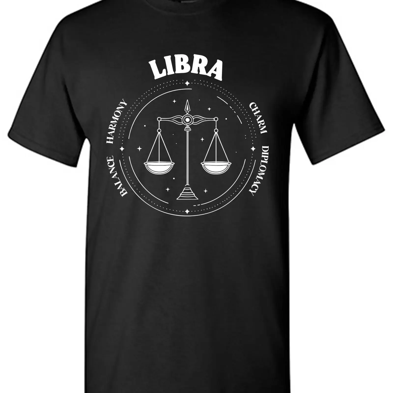 Libra Zodiac T Shirt Balance Harmony Astrology vintage Washed Versatile designer clothes fashion Stretched graphic Unisex