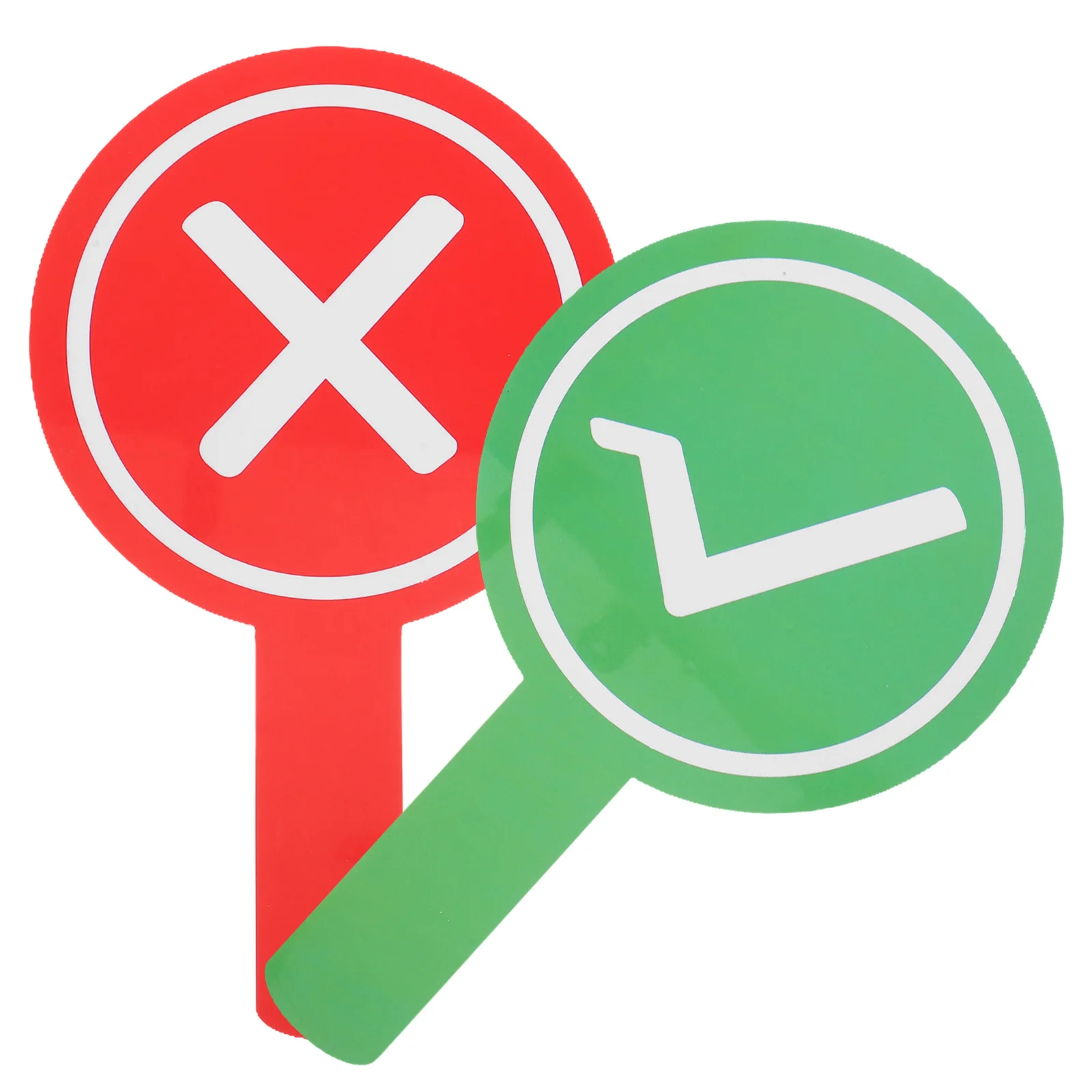 

2pcs Double Sided Score Boards Red Green Classroom Teaching Tools Reusable Voting Paddles Auction Judging Answer Boards High