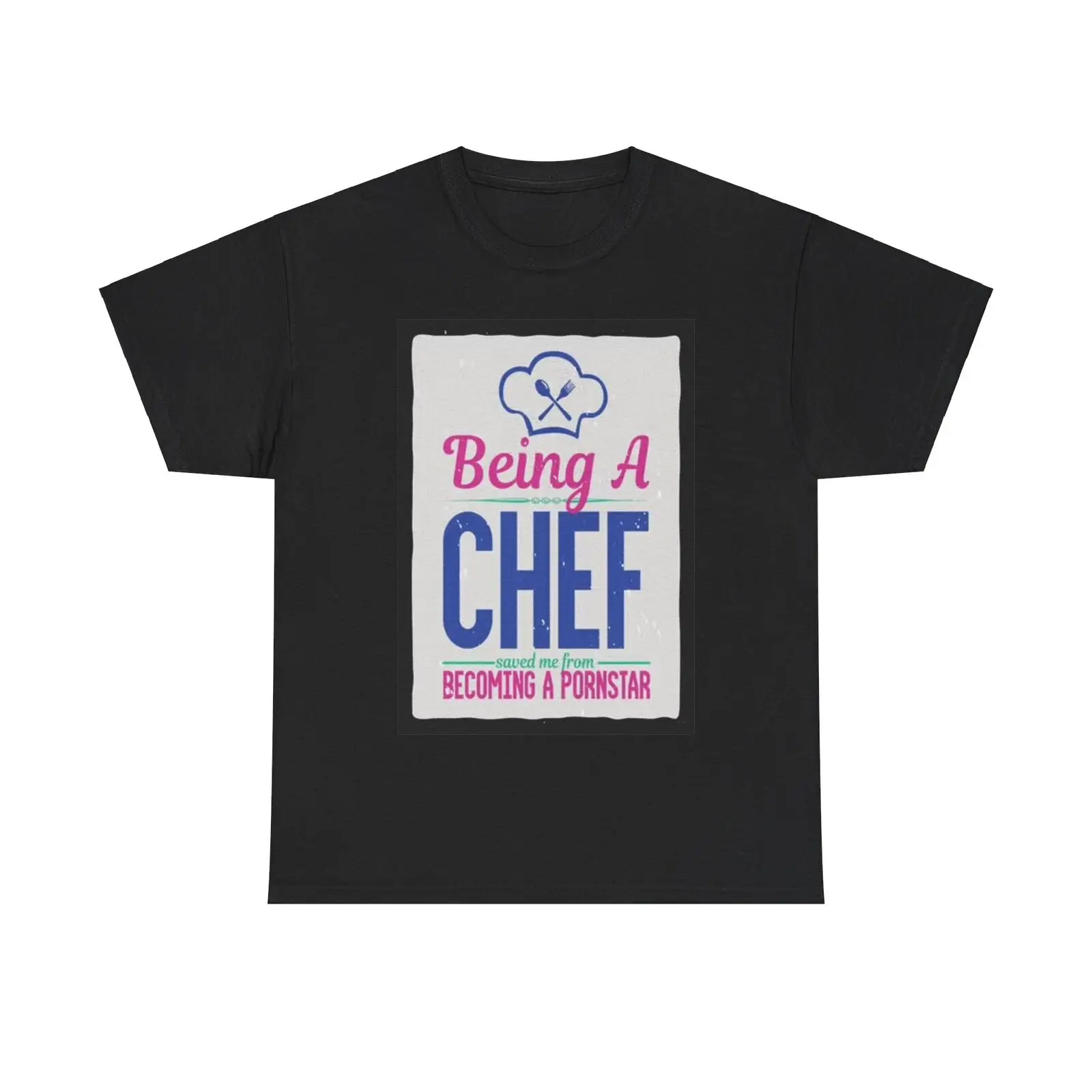 Being A Chef Saved Me Shirt Funny Graphic Kitchen Unisex Heavy Cotton Tee