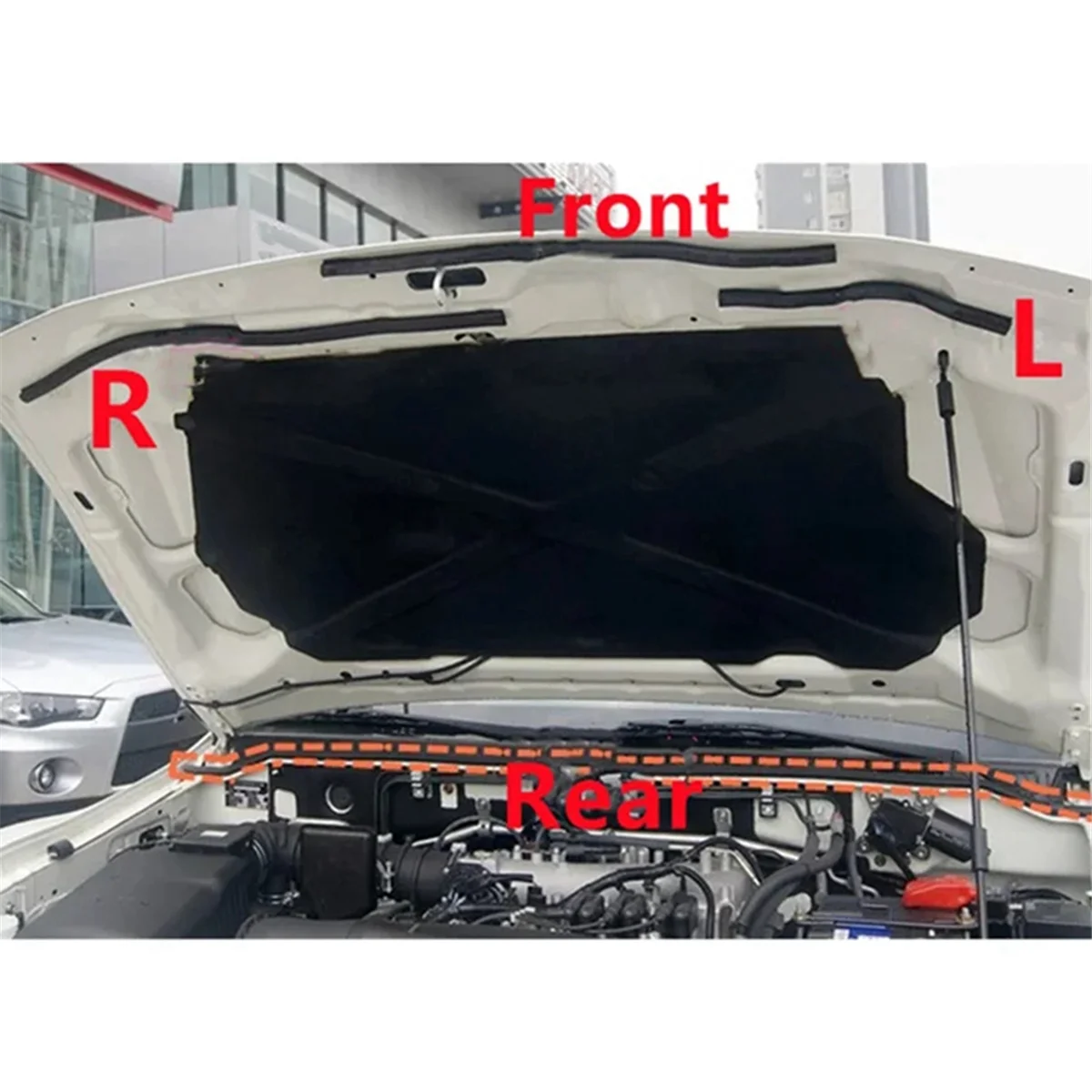 Burlete de capó delantero, tira de goma de sellado para Mitsubishi Montero Pajero Shogun V63 V66 V67 V68 V73 V75 V76 2000-2006-Flyy