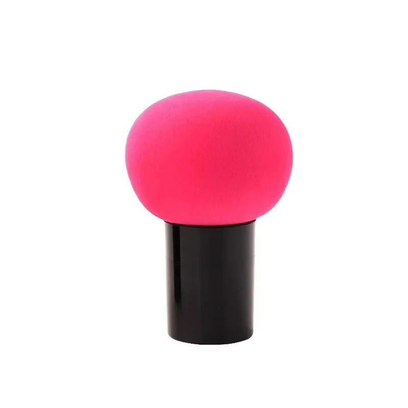 Puff H1P49-pequeña cabeza de seta cabeza redonda esponja de maquillaje calabaza licuadora de belleza cojín de aire color delicado seco y húmedo