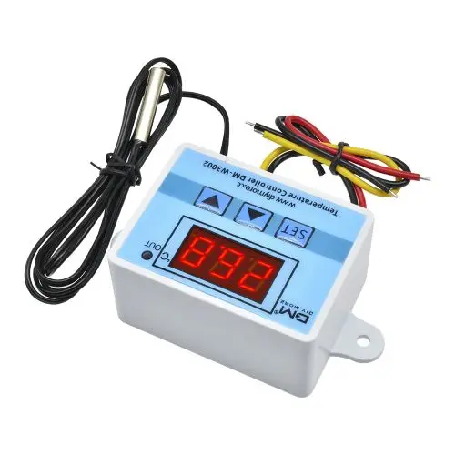 Digital LED Interruptor De Controle Do Termostato, Controlador De Temperatura, Termorregulador, Sensor Medidor Com Sonda, AC 110-220V, DM-W3002, 1Pc