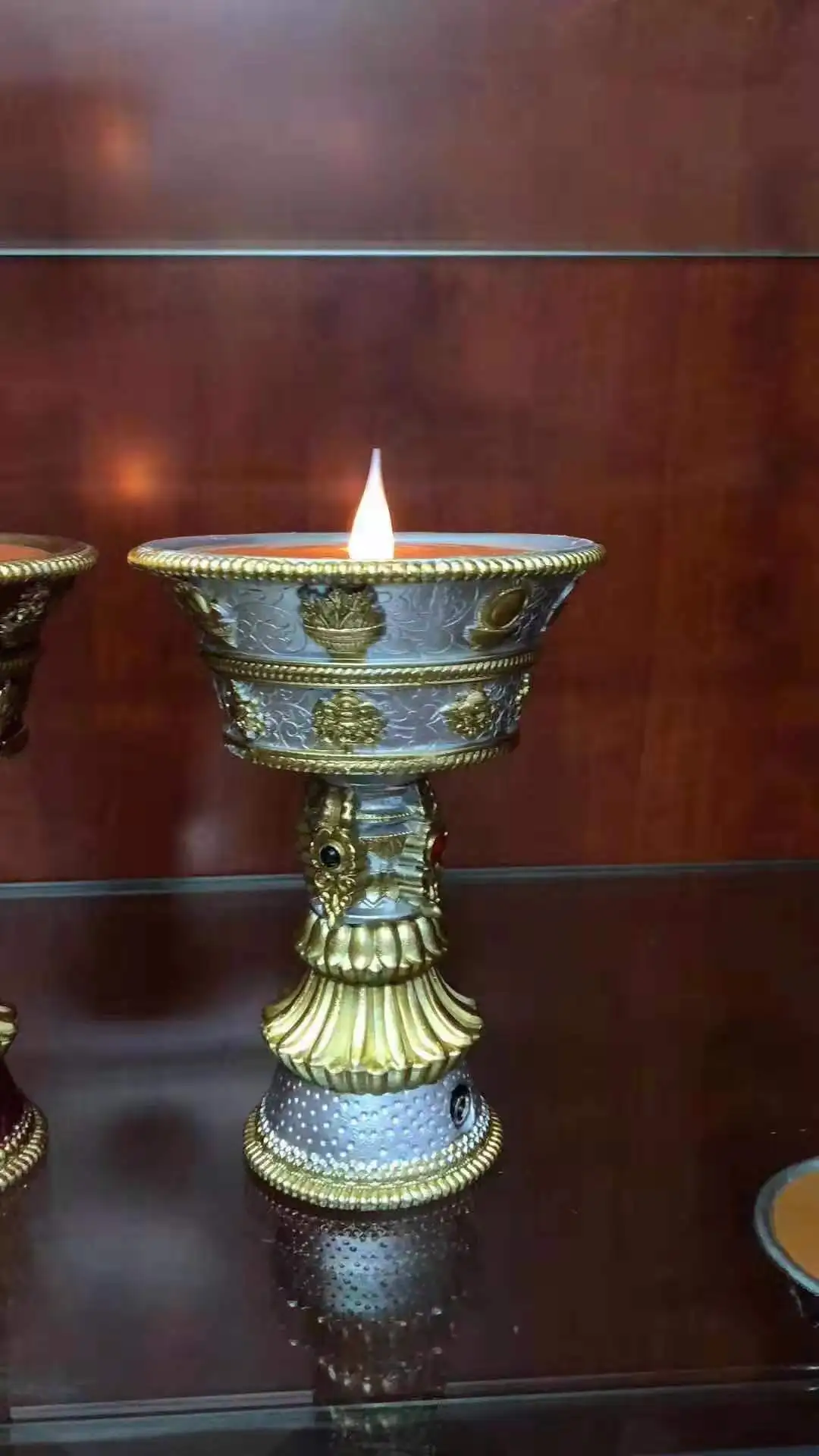 チベットランプ　照明　バターランプ チベット密教法具 バターランプ ディーパ BUONA VISTA（ブオナ