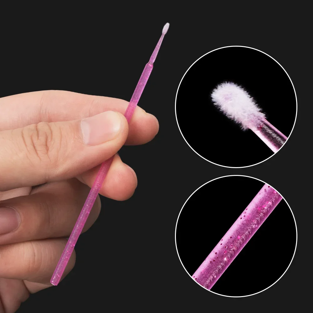 Nano-Wattestäbchen im neuen Stil, 100 Stück, Einweg-Make-up-Wattestäbchen, individuelle Wimpern-Applikatoren, Mascara-Pinsel, Wimpernverlängerung