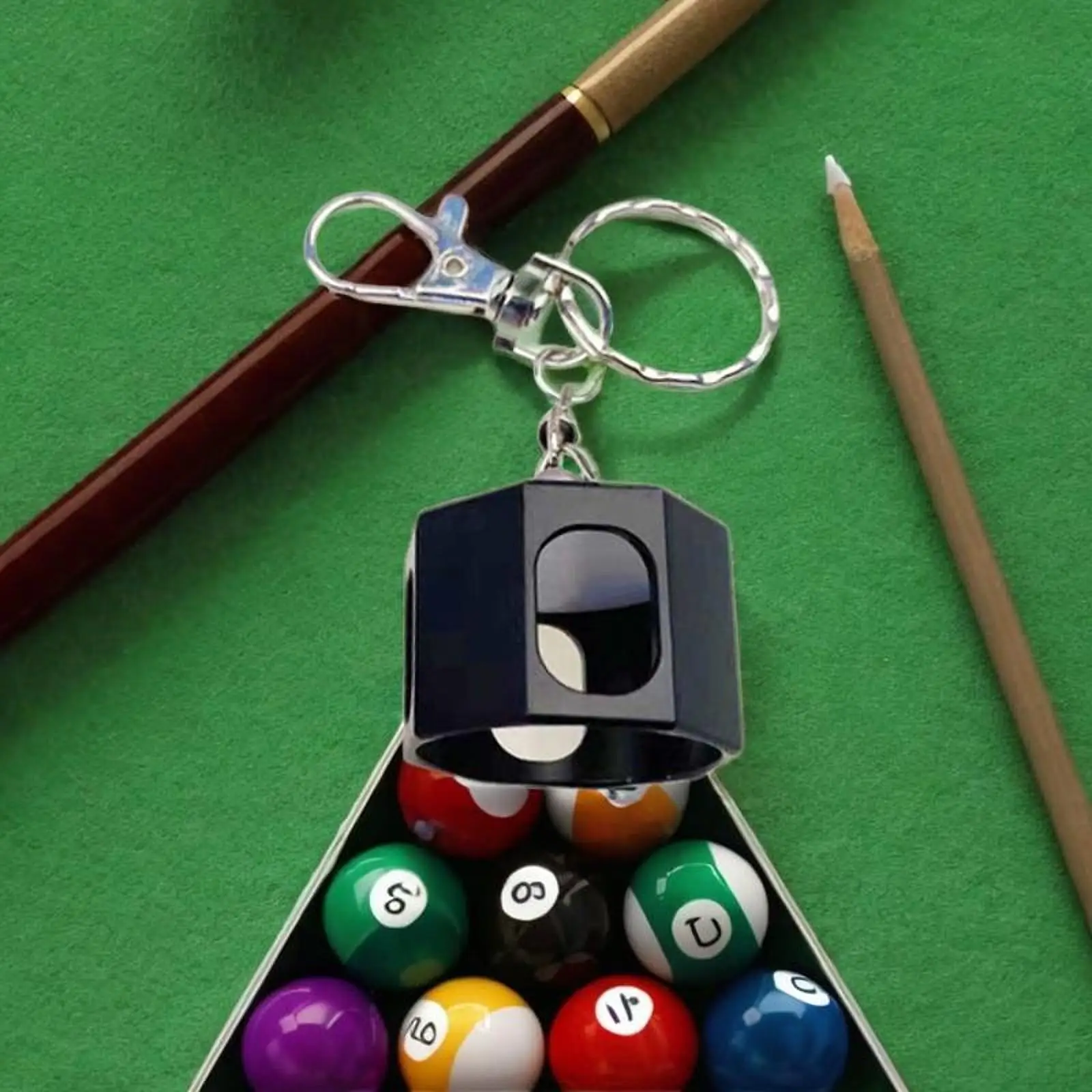 Pool Cue Chalk Organizer - Stylish Case with Keychain Included