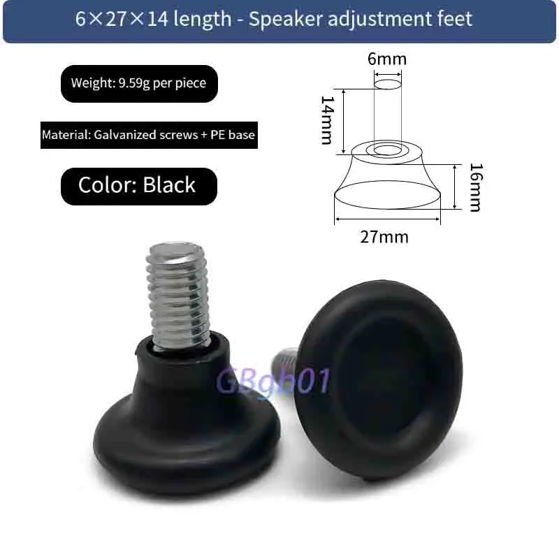 8mm 10mm Adjustable Furniture Feet for Cabinet Table Chair Leveling Legs White Black Anti-Slip Height Adjustable Easy Install