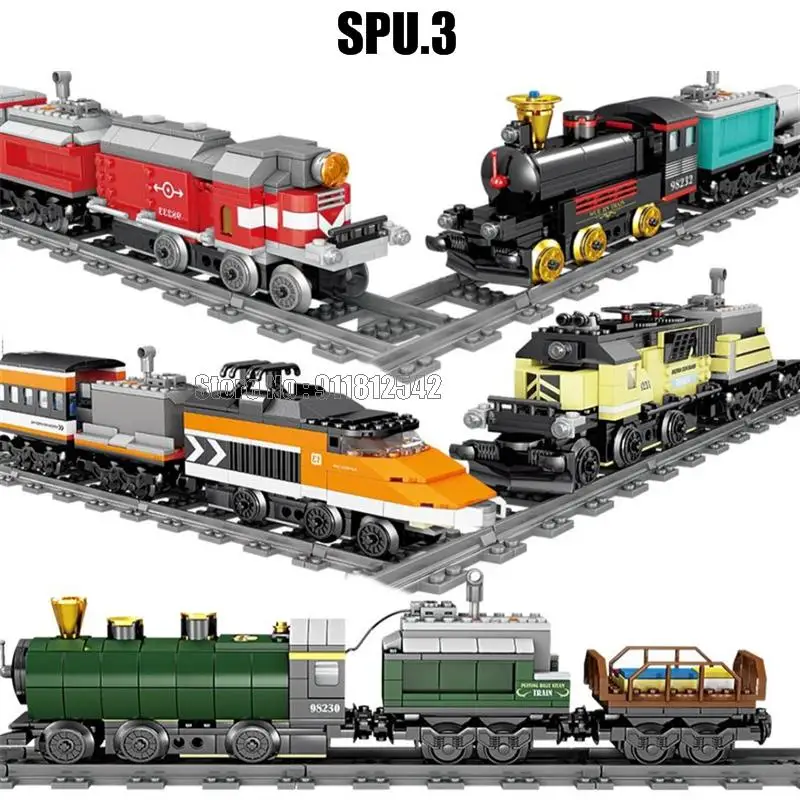 บล็อกตัวต่อไฟฟ้าของเล่นรถไฟไฟฟ้า98230-5สำหรับรถไฟในเมืองรางรถไฟ