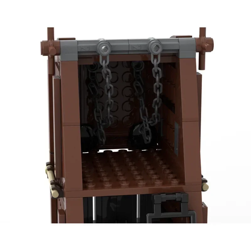 Model Średniowiecznego Zamku Klocki Konstrukcyjne Średniowieczna Wieża Szturmowa Technologia Modułowe Klocki DIY Zestaw do Składania Zabawka Prezent