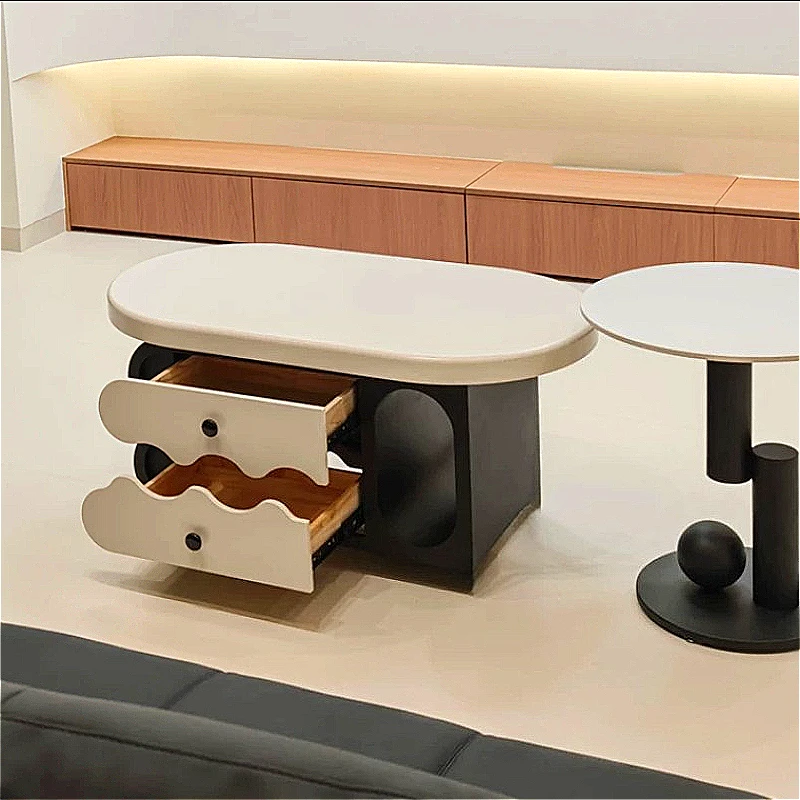 

small French coffee table cream style Designer home apartment coffee table living room light luxury stoliki kawowe Furniture