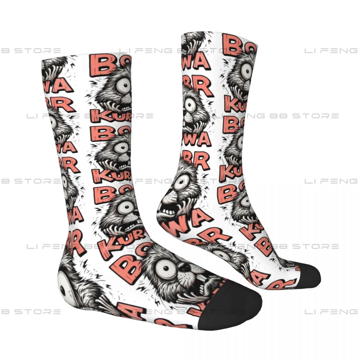 Surprised Bobr Kurwa Kurwa Bobr Bober Unisex Winter Socks Hiking Happy Socks Street Style Crazy Sock