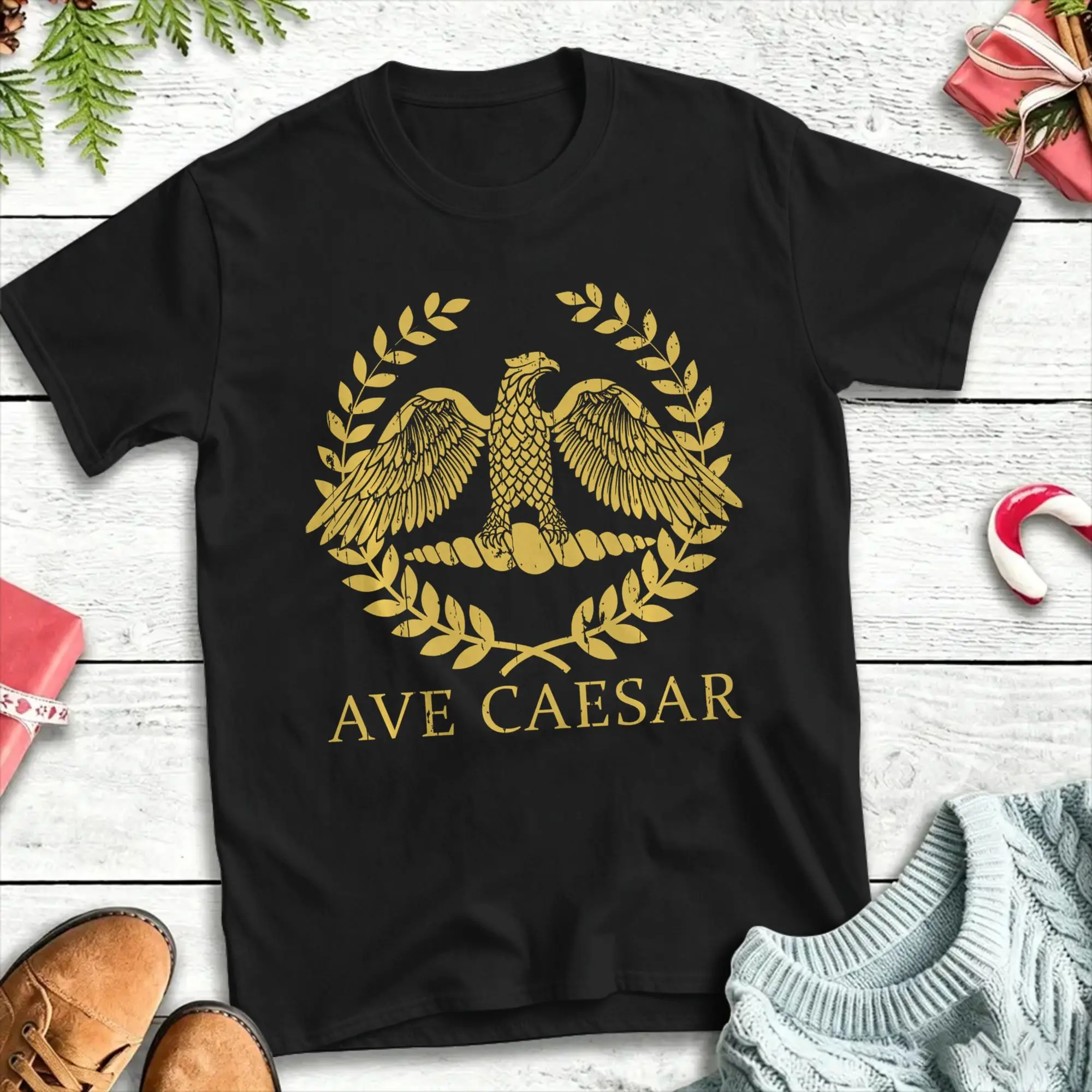 Ave Caesar Saturnalia T-Shirt  Novelty T Shirts Short-Sleeve Vintage Tshirt Summer Cotton 4XL 5XL 6XL Tees