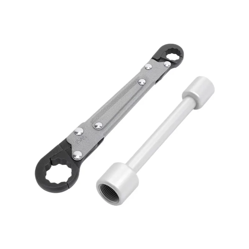 Double‑Ended Ratchet Angle Stop Wrench Multi‑Purpose Plumbing Pipe Hardware Hand Tools