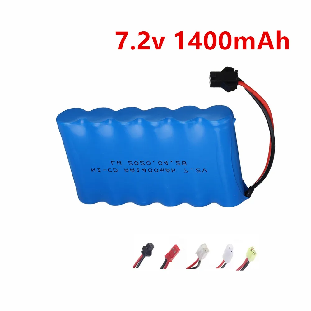 7.2v 1400mAh AA Ni-CD Rechargeable battery RC Electric toys car boat Remote control Tank 7.2 v nicd aa 1400 mah battery