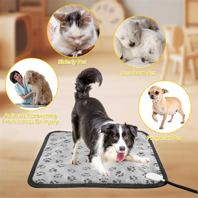 Pet Electric Heating Pad for Dogs Cats Waterproof Electric Blanket Winter Warming Heated Blanket Bite-Resistant Dog Mat Bed 전기장판