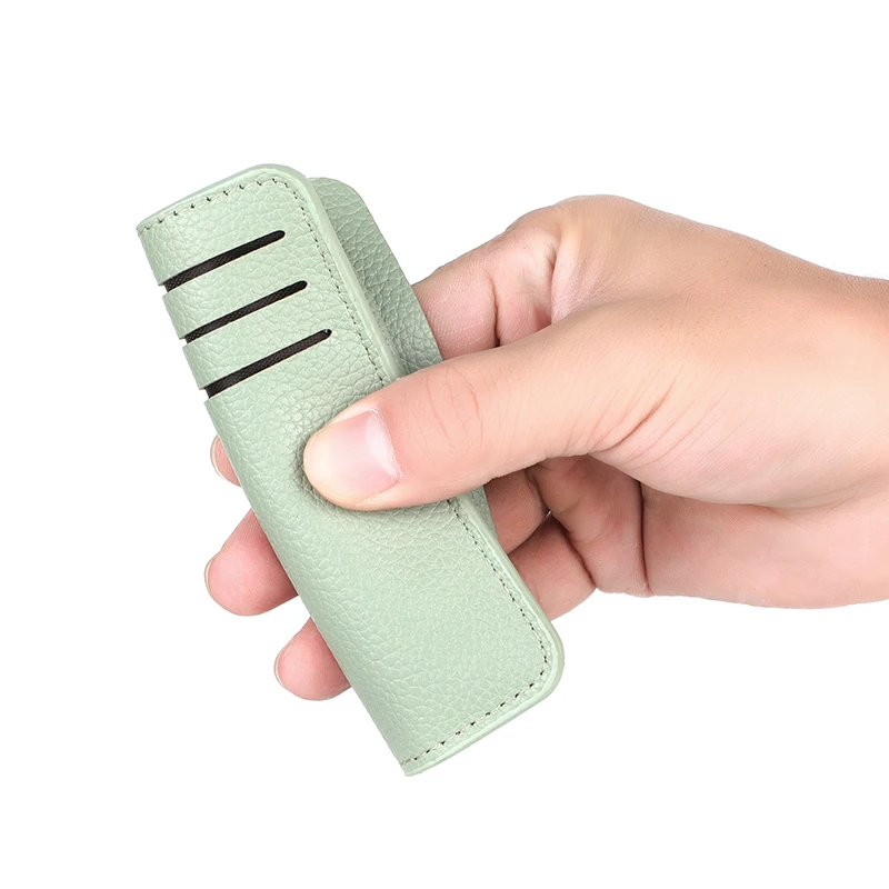 1Pc New Ultra-thin Soft Wallet PU Leather Mini Credit Card Wallet Candy Color Bank Credit Card Box Female Male Business Card Set