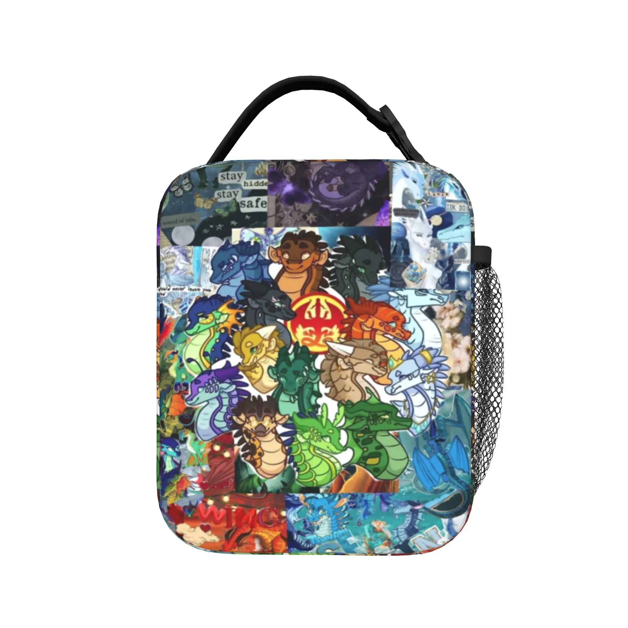 Wing Of Fire dragon Insulated Lunch Bag for Men Women  Storage Food Box Portable Thermal Cooler Lunch Box For Work