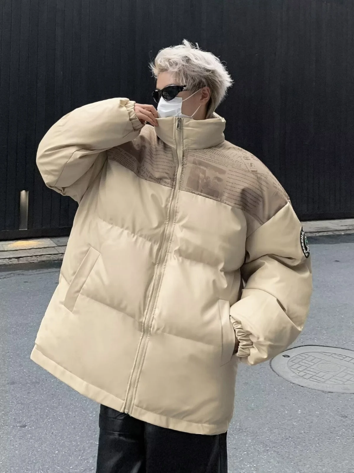 

Мужская зимняя утепленная куртка Cleanfit из искусственной кожи с хлопковой подкладкой, модная высококачественная парная куртка-пуховик с цветными вставками