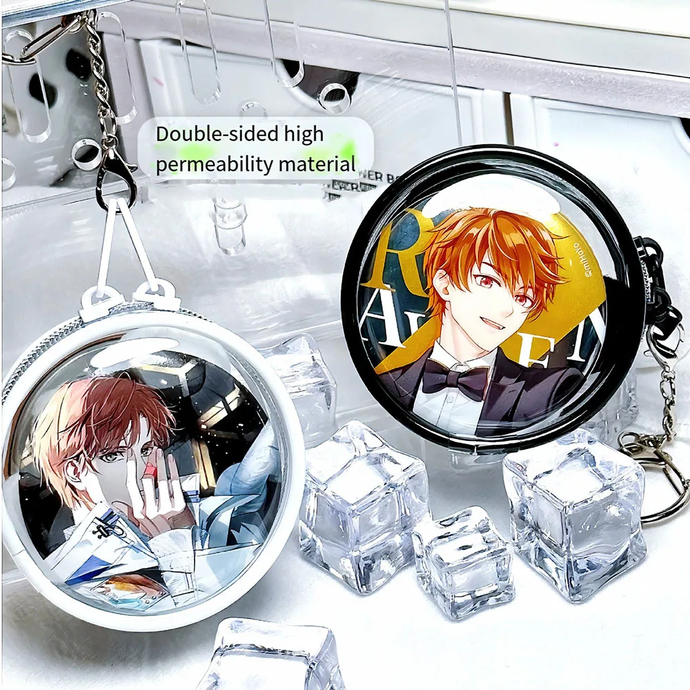 Transparent Anime Badge Storage Case Keychain Toy Display Organizer Box Thicken PVC Pouch Jewelry Toy Doll Gifts Bag Keychain