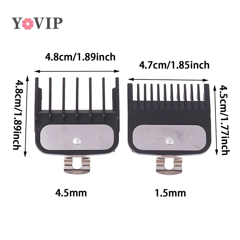 헤어 클리퍼 리미트 빗 가이드 부착 크기, 이발사 교체, 1.5mm, 4.5mm, 1 개