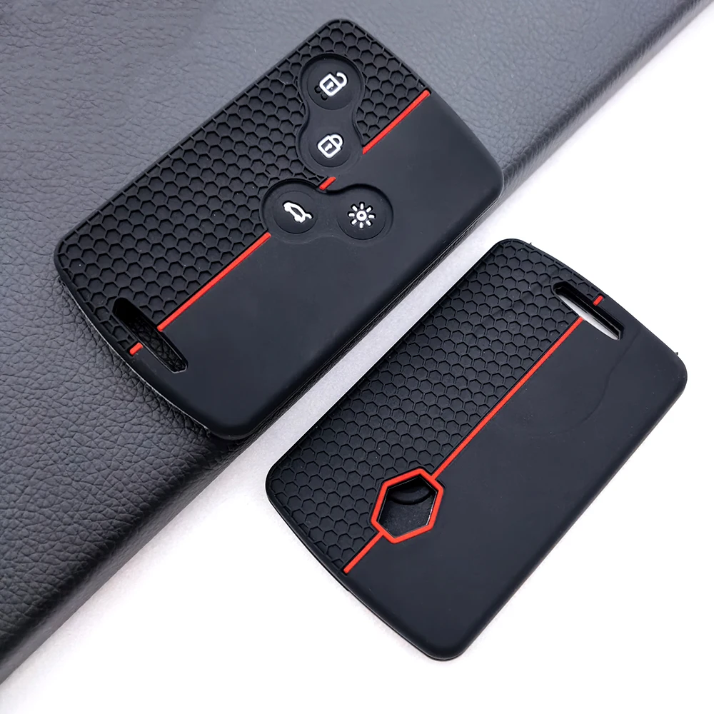 3 4 زر سيليكون غطاء مفتاح السيارة لرينو كادجار كابتور كليو ميجان 2 3 4 RS كوليوس لوجان ذات المناظر الطبيعية الخلابة منفضة بطاقة الملحقات