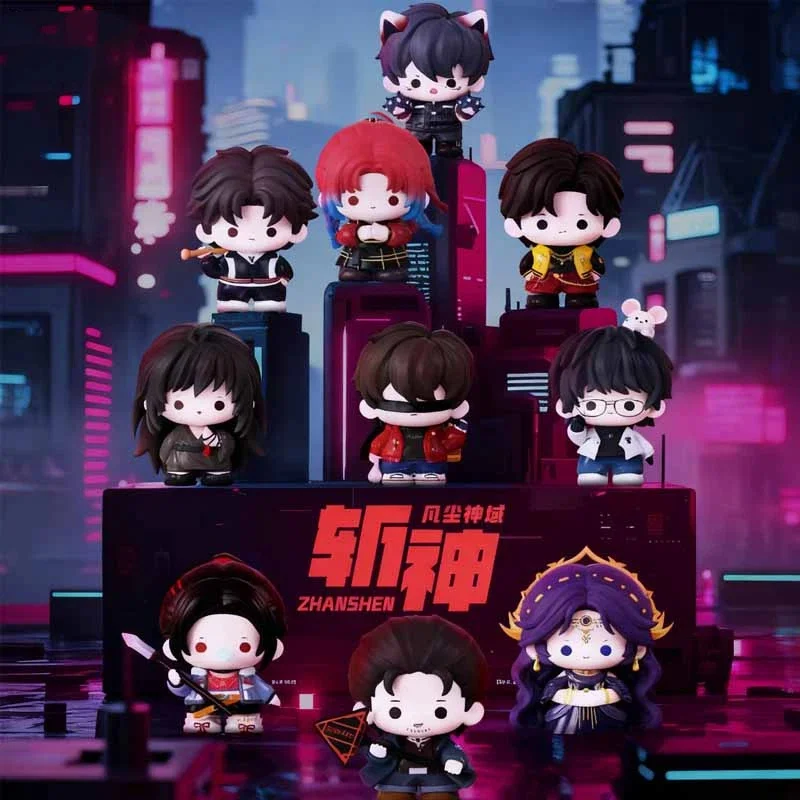 Capa de Dios de Anime: serie Mortal Divine Realm, figura de juguete de moda, caja ciega, figura de muñeca Lin Qiye, adorno, regalo para seguidores periféricos de Anime