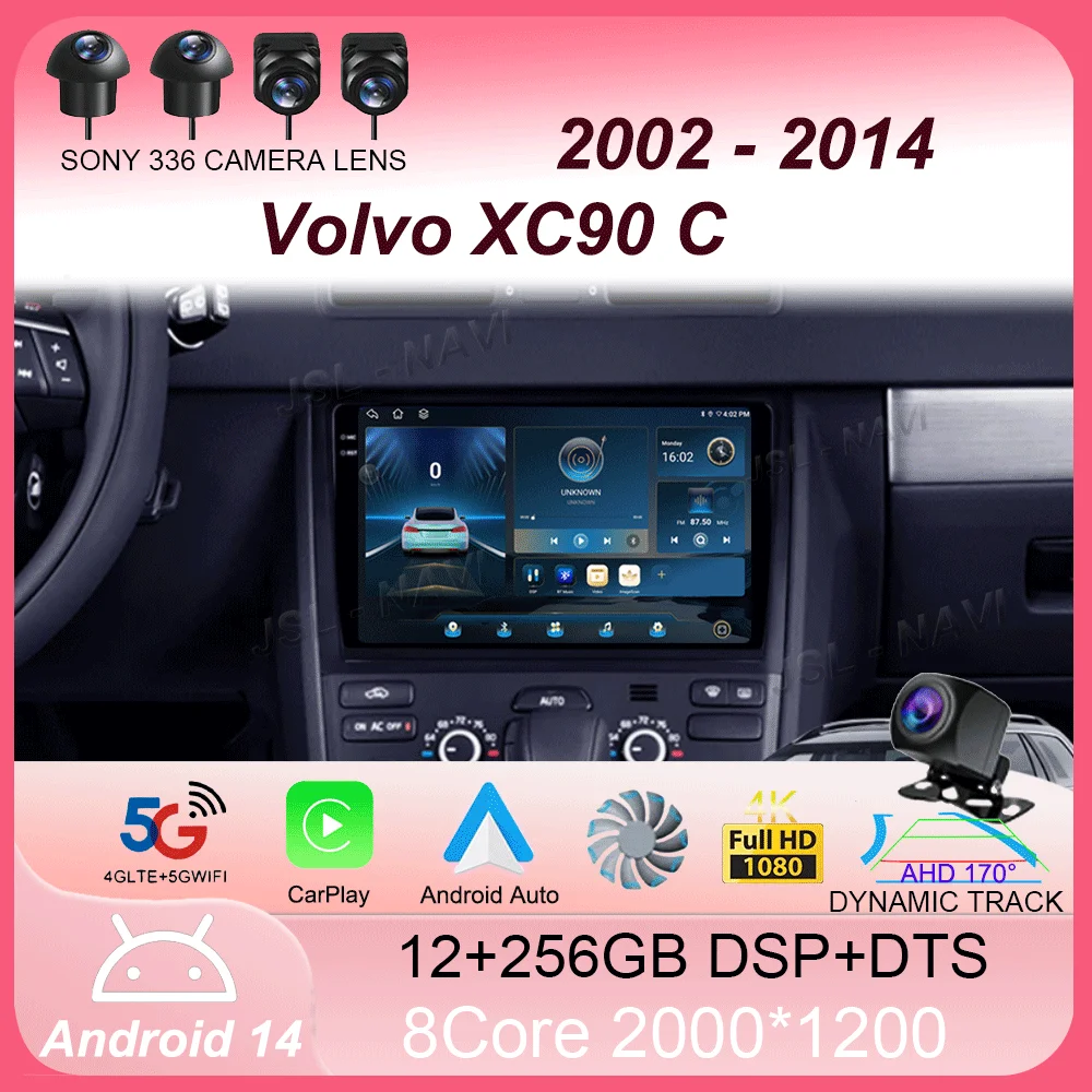 Android 15 Car Radio  For Volvo XC90 C 2002 - 2014 Multimedia Video Player Navigation stereo GPS No 2din 2 din dvd