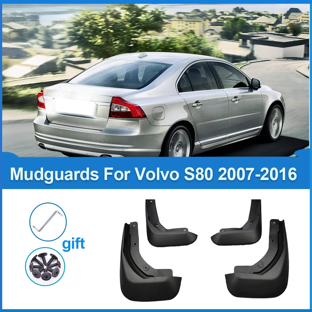 

4 шт. брызговики для Volvo S80 2007 2008 2009 2010 2011 2012 2013-2016 передние брызговики, брызговики, аксессуары для заднего брызговика