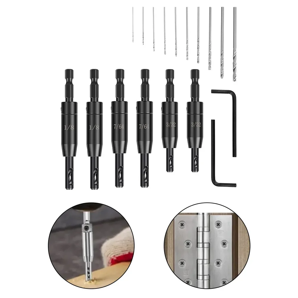 18 قطعة مركز مجموعة لقمة مثقاب الذاتي توسيط مجموعة لقمة مثقاب عرافة عرقوب VIX بت للمفصلات النجارة مثقاب الخشب الذاتي توسيط #4
