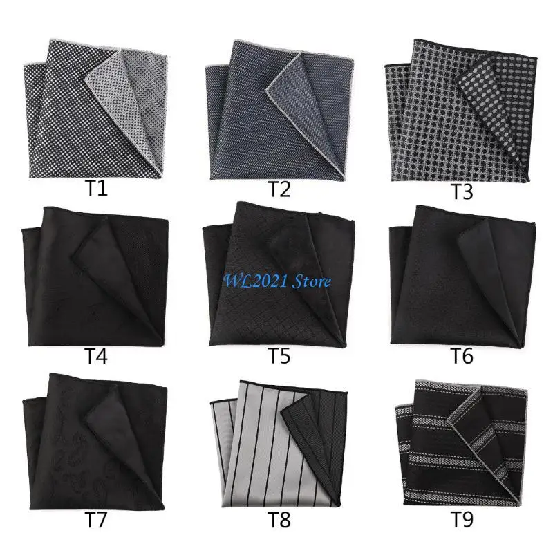 

G5GC Commercial Affairs Handkerchief for Male 25.5x25.5cm Wedding Party Pocket Square