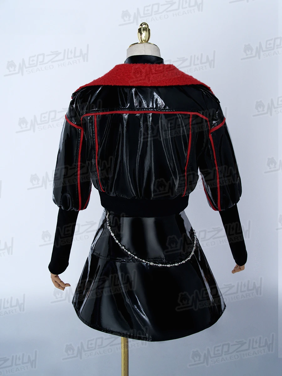 PJSK Shiraishi An Cosplay Costume, projet Sekai, manteau, jupe, uniforme de jeu trempé, tenue de fête d'Halloween, vêtements, manteau en PU